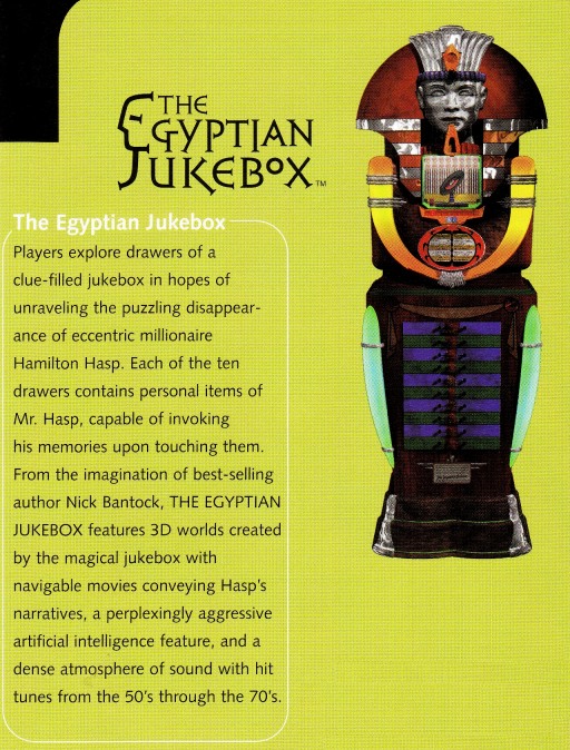 Inscape's promotional flyer for The Eqyptian Jukebox
